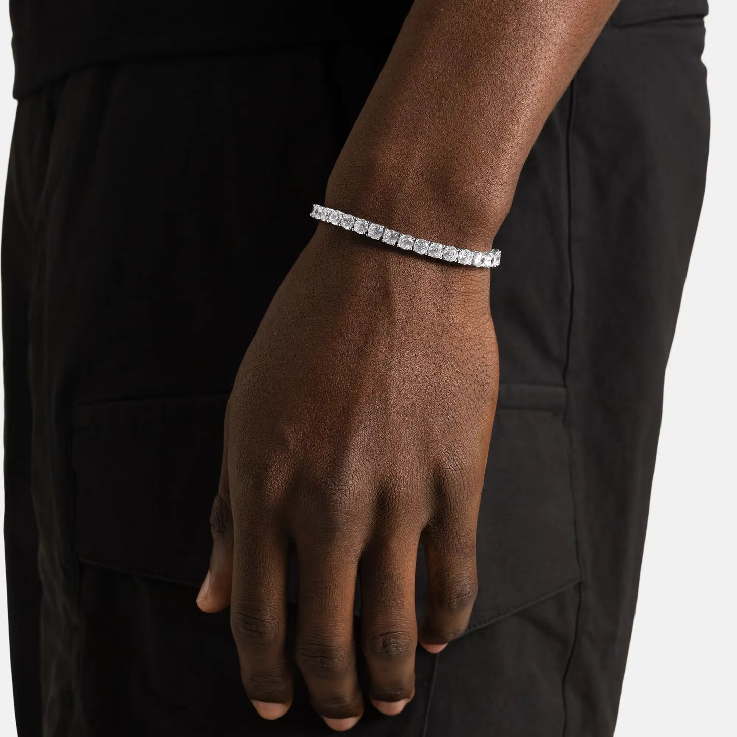 Stainless Steel Tennis Bracelet with Zircon stones - Pulsera