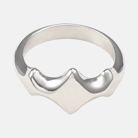 Polished Stainless Steel Ring - Stars