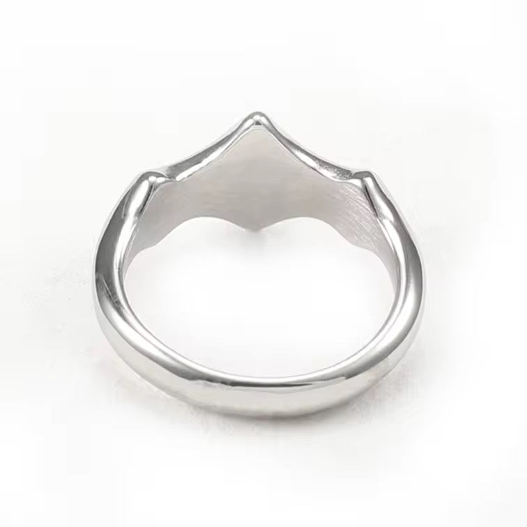 Polished Stainless Steel Ring - Stars