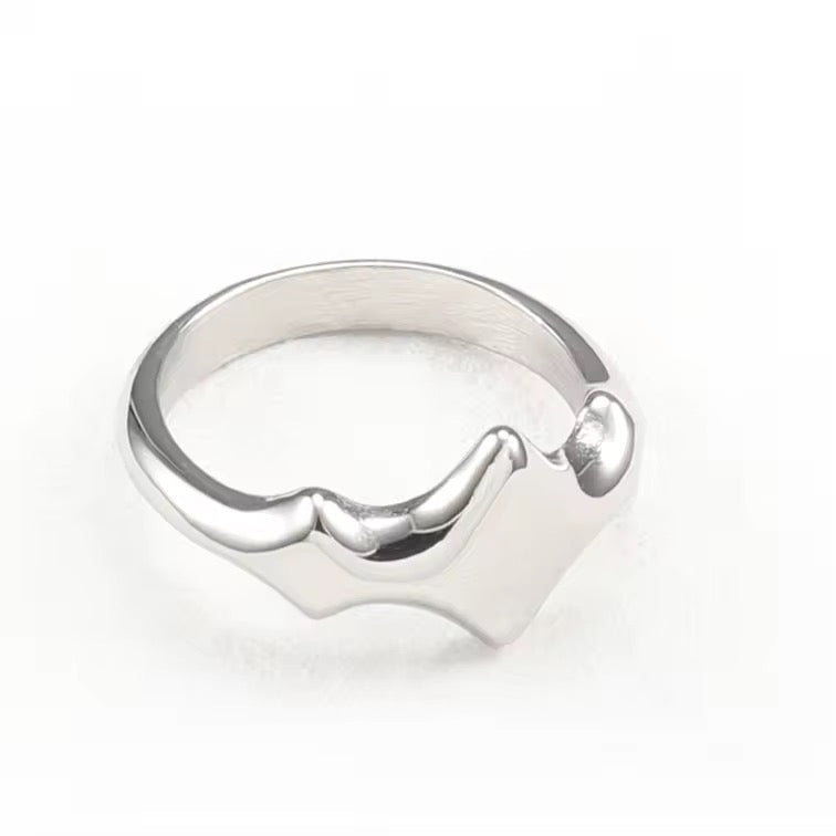 Polished Stainless Steel Ring - Stars