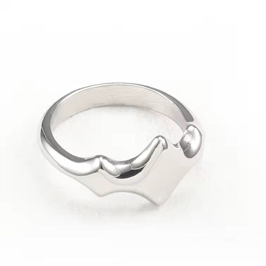 Polished Stainless Steel Ring - Stars