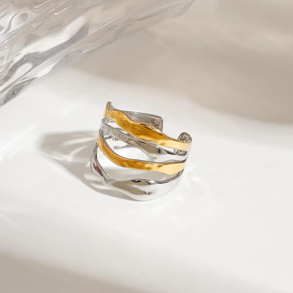 Gold Plated Stainless Steel Ring - Corrosion