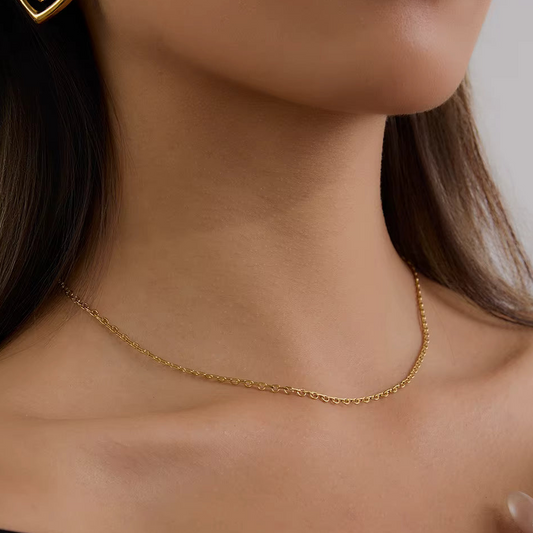 Gold Plated Stainless Steel Chain - Half Arc