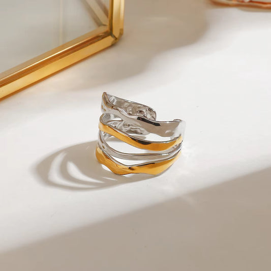 Gold Plated Stainless Steel Ring - Corrosion