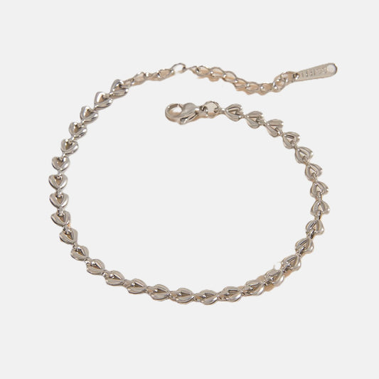 Gold Plated Stainless Steel Bracelet - Hollow Heart