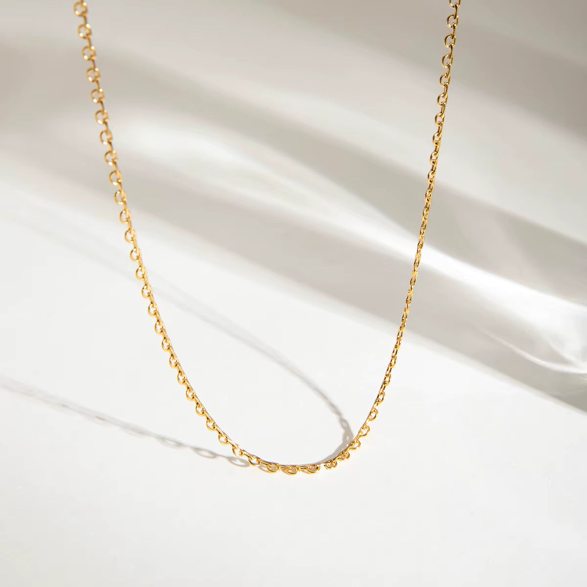 Gold Plated Stainless Steel Chain - Half Arc