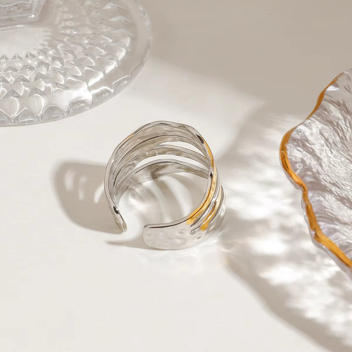 Gold Plated Stainless Steel Ring - Corrosion