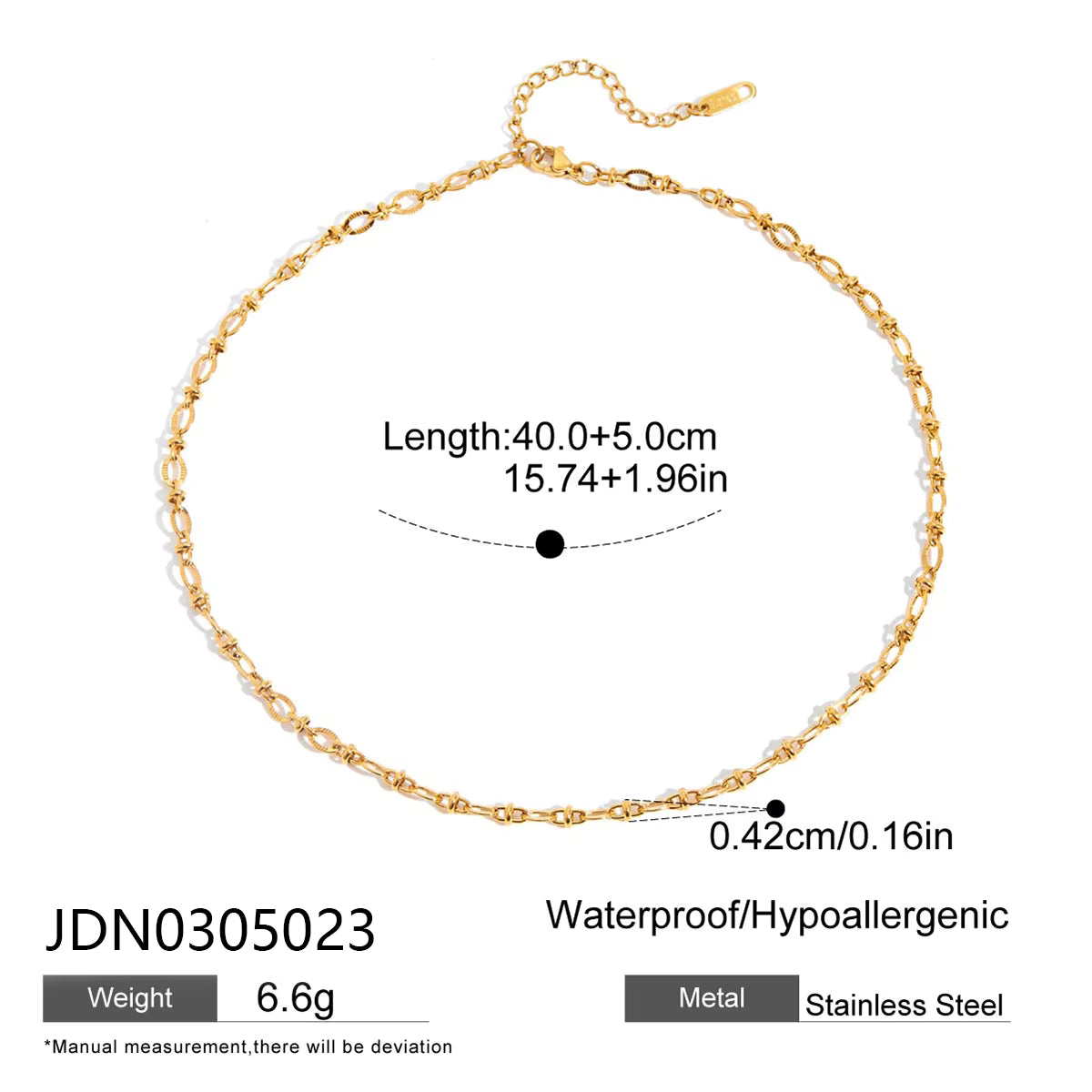 Gold Plated Stainless Steel Chain - Bead