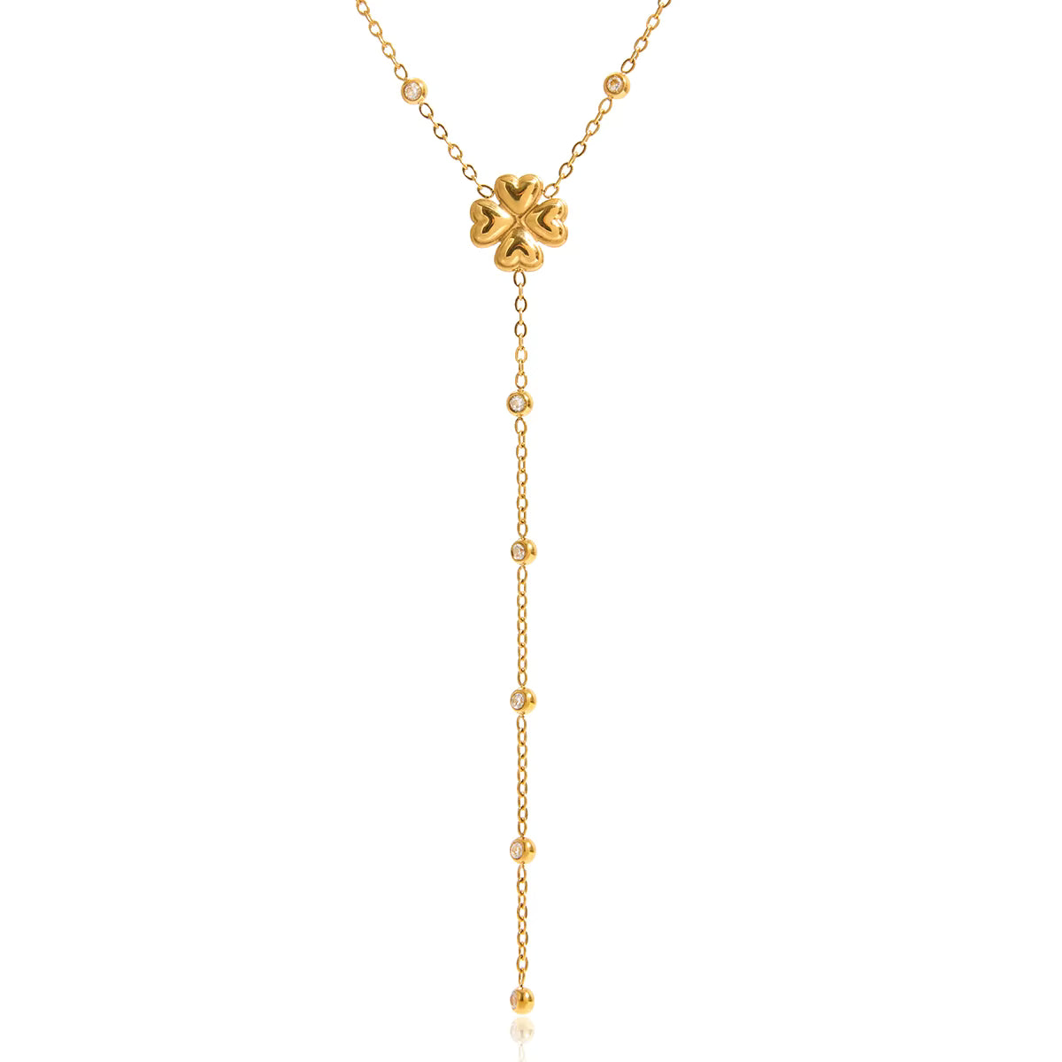 Gold Plated Stainless Steel Necklace - Y