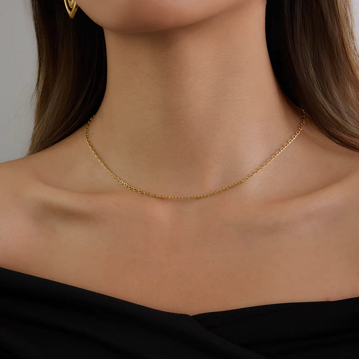 Gold Plated Stainless Steel Chain - Half Arc