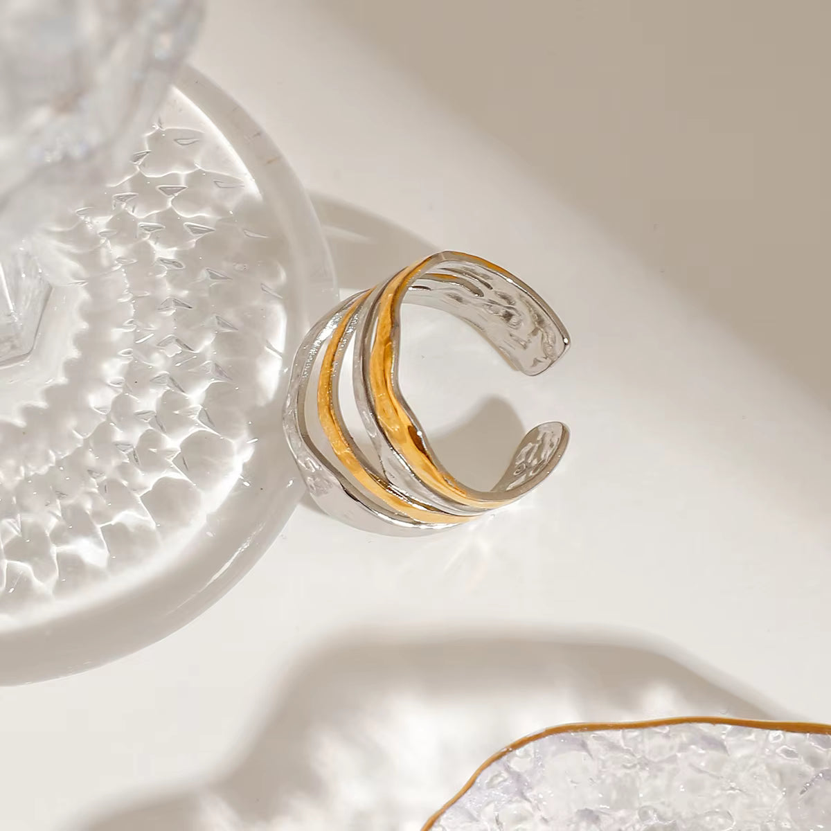 Gold Plated Stainless Steel Ring - Corrosion