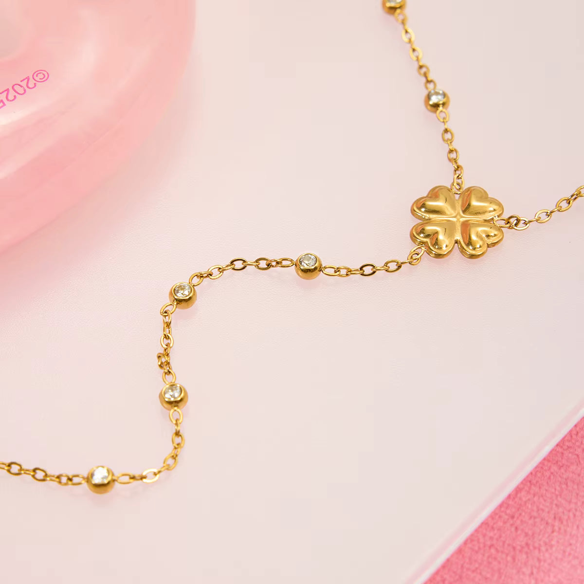 Gold Plated Stainless Steel Necklace - Y