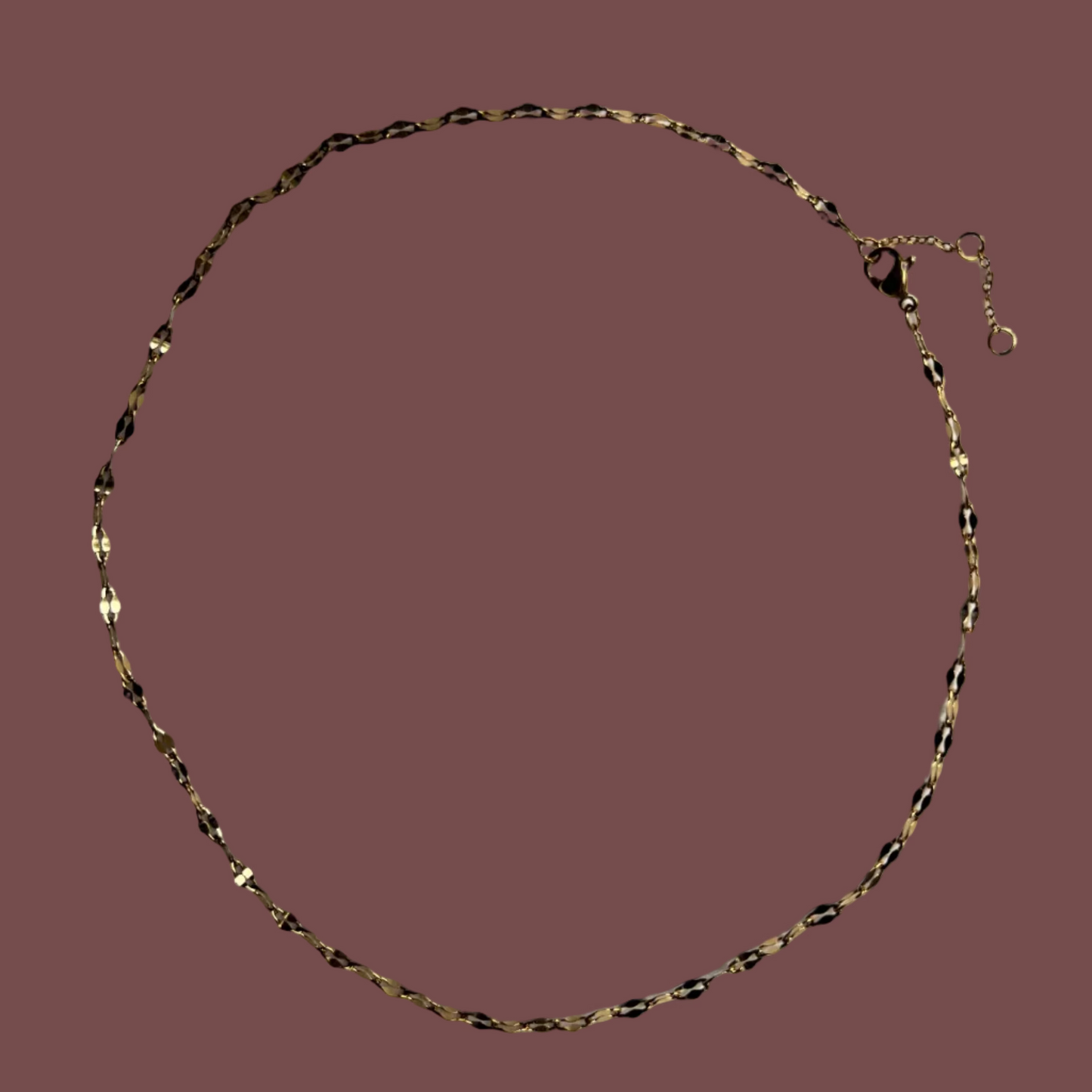 Gold Plated Stainless Steel Choker Necklace - Elegant