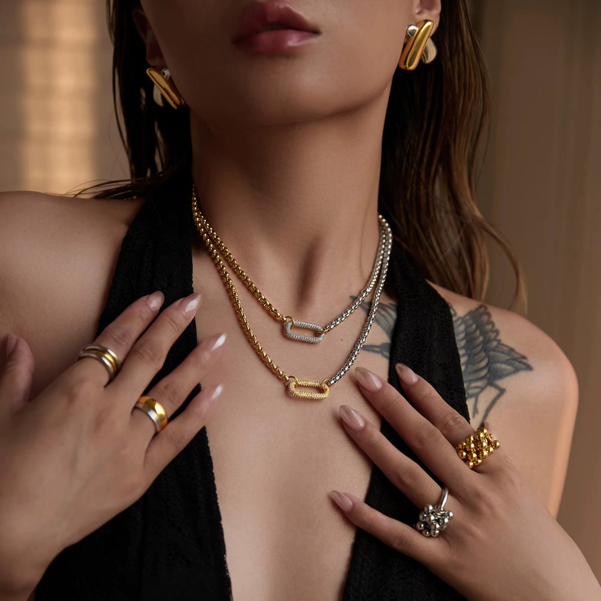 Gold Plated Stainless Steel Necklace - You