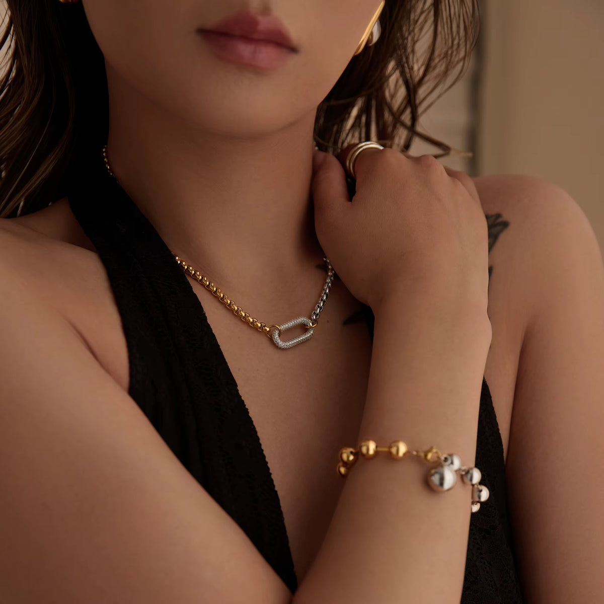 Gold Plated Stainless Steel Necklace - You