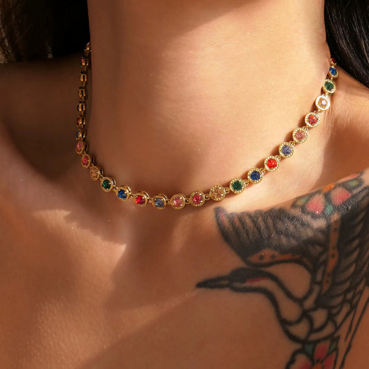 Gold Plated Stainless Steel - Color Choker