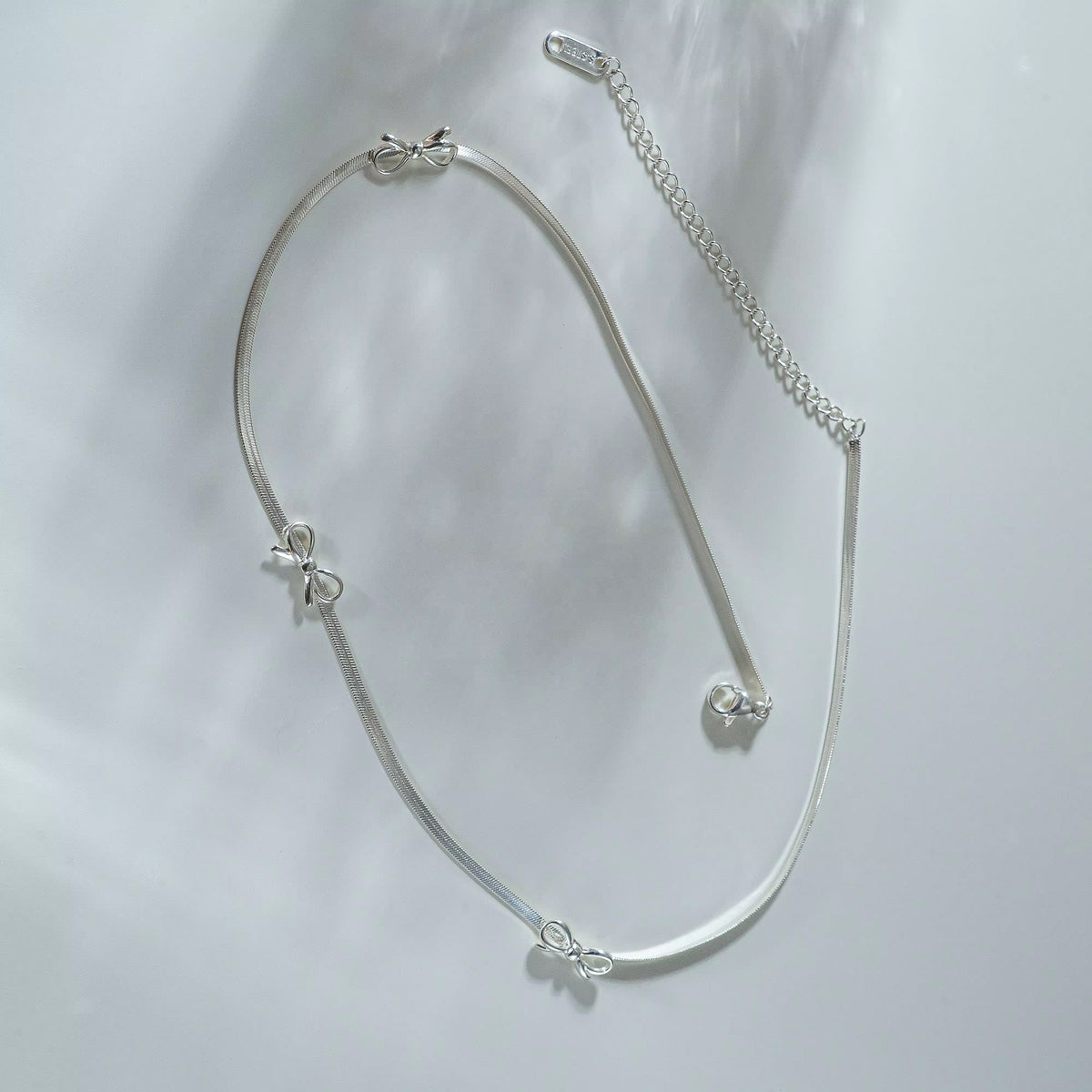 Gold Plated Stainless Steel Necklace- Bow Blade