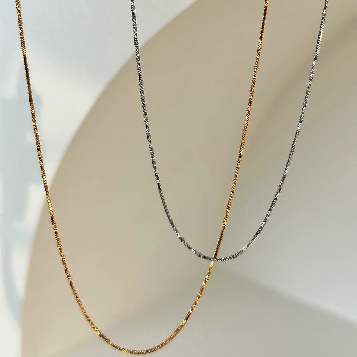 Gold Plated Stainless Steel Chain - Twist Snake