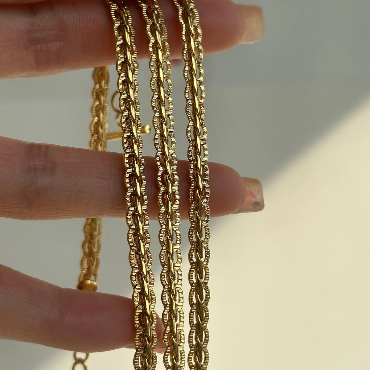 Gold Plated Stainless Steel Bracelet - Woven Vintage