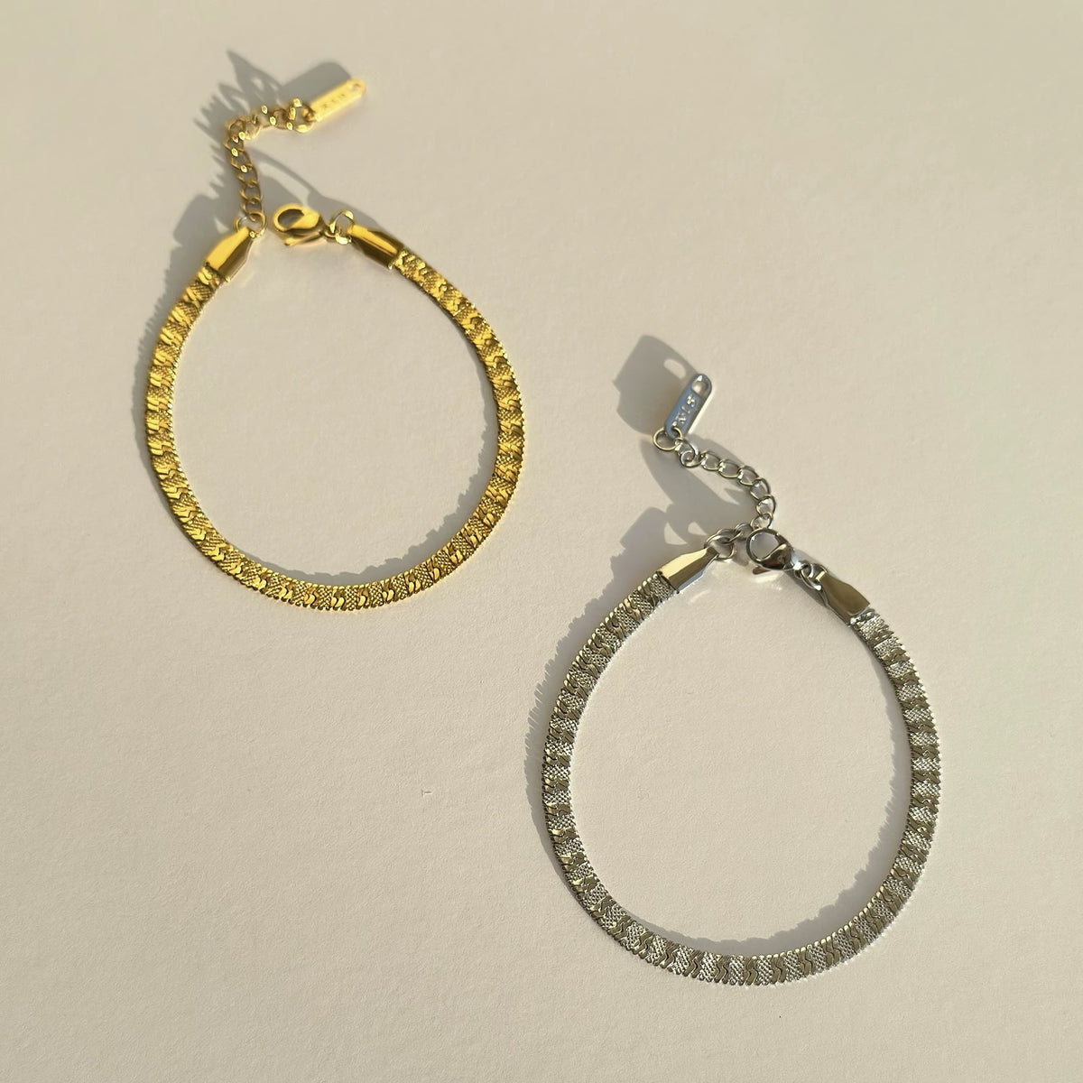 Gold Plated Stainless Bracelet - Embossed Exquisite