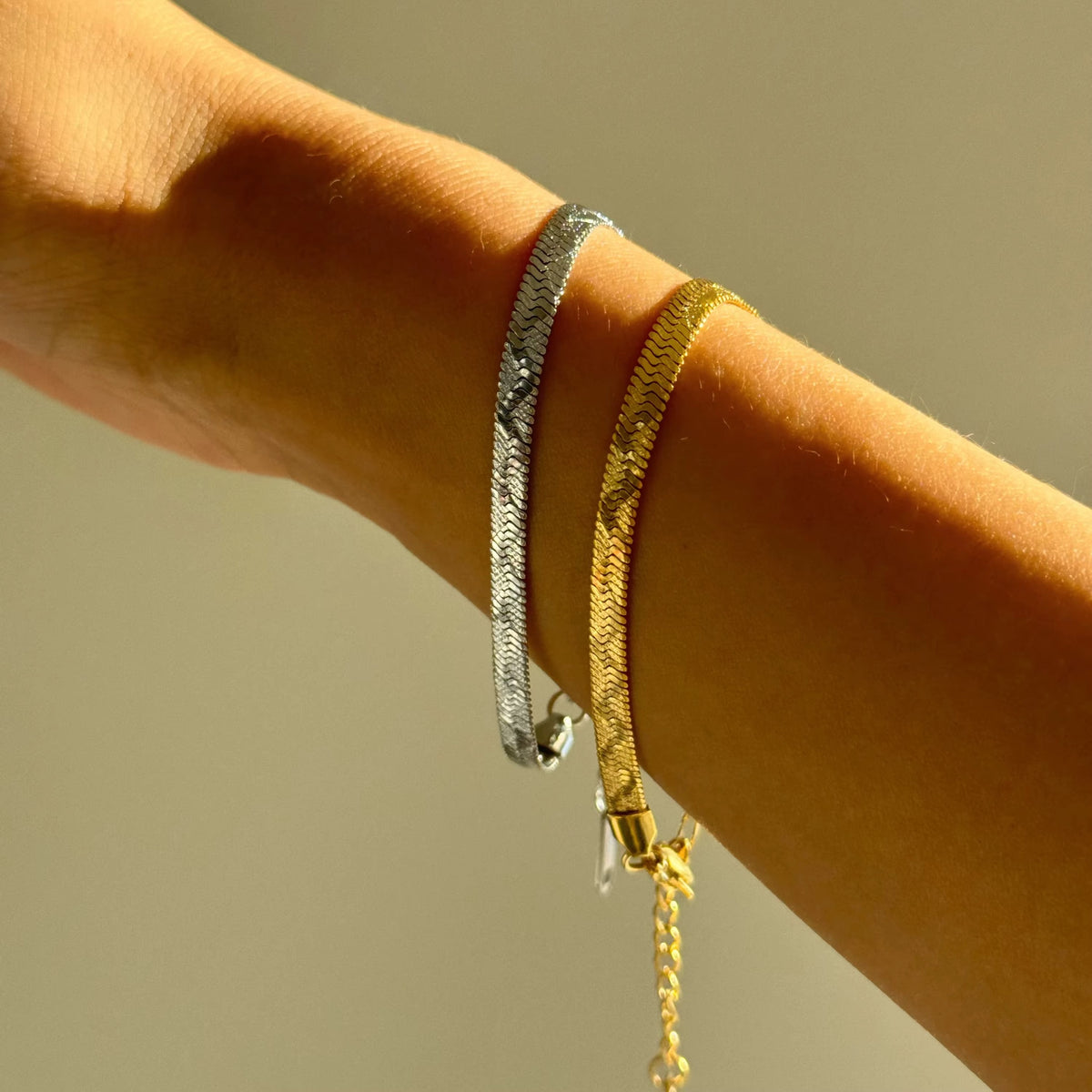 Gold Plated Stainless Bracelet - Embossed Exquisite