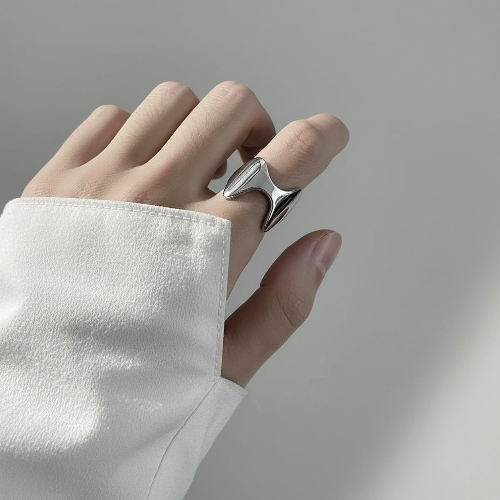 Aus Edelstahl gefertigt, versilberter Ring für Damen und Herren, geeignet für unsere Kunden mit empfindlicher Haut.&nbsp;