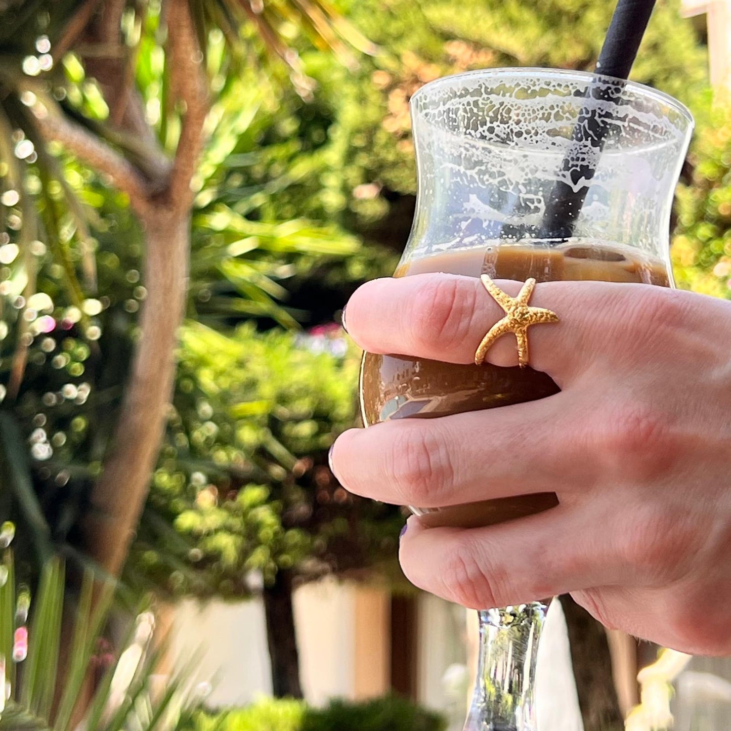 Starfish Ring - Gold Plated Adjustable Ring