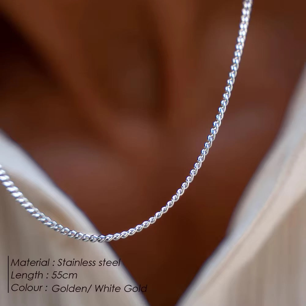 Gold Plated Stainless Steel Necklace - Collarbone