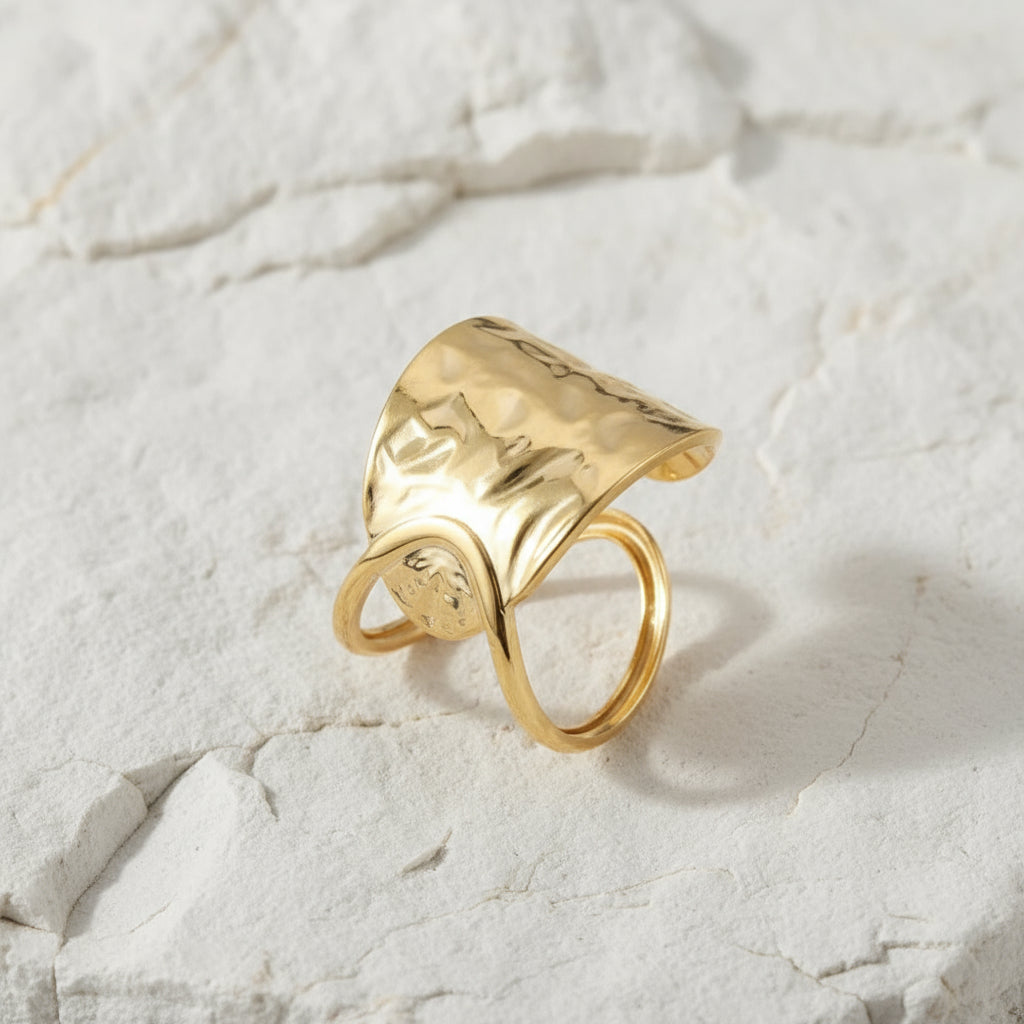 Gold Plated Stainless Steel Ring -  Genial