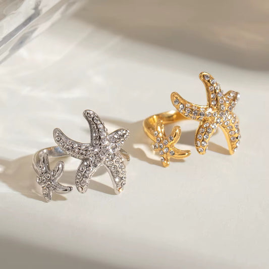 Gold Plated Stainless Steel Ring - Searing