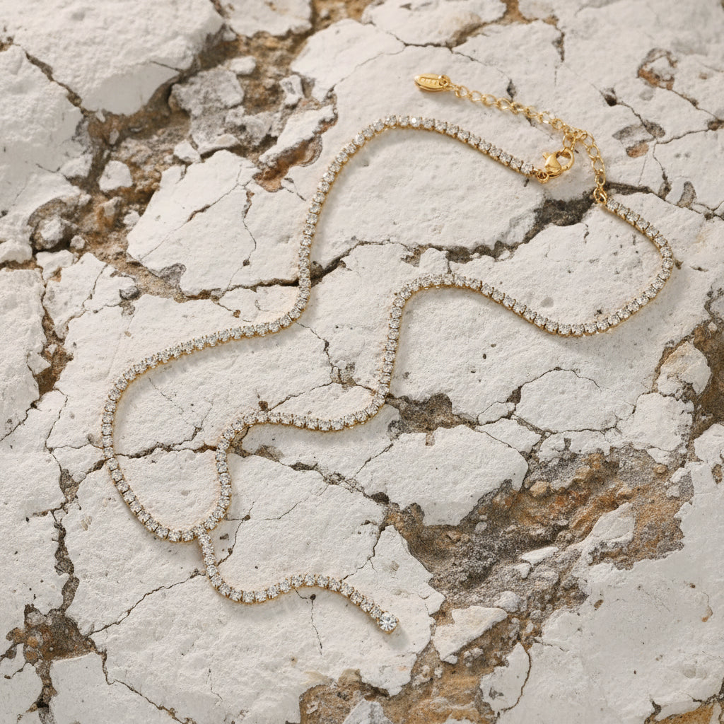 Gold Plated Stainless Steel Necklace - Y